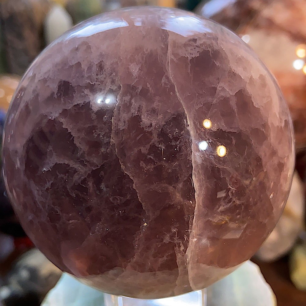 Purple Fluorite Crystal Sphere! Incredible! Watch The Video! - Picture 9 of 11